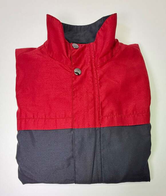 Perry Ellis Portfolio Men's Microfiber Full-Zip Windbreaker Red/Navy Size L - Picture 11 of 11